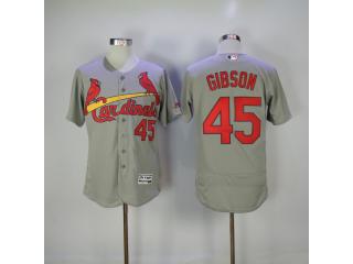St.Louis Cardinals 45 Bob Gibson Flexbase Baseball Jersey Gray
