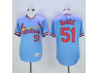 St.Louis Cardinals 51 Willie McGee Flexbase Baseball Jersey Blue