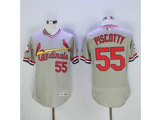 St.Louis Cardinals 55 Stephen Piscotty Flexbase Baseball Jersey Gray