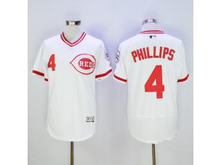 Cincinnati Reds 4 Brandon Phillips Flexbase Baseball Jersey White