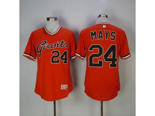 San Francisco Giants 24 Willie Mays Flexbase Baseball Jersey Orange