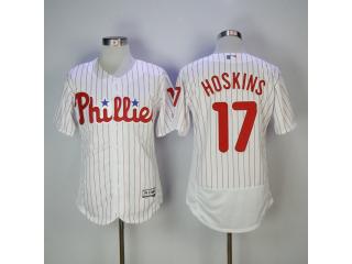 Philadelphia Phillie 17 Rhys Hoskins Flexbase Baseball Jersey White red stripes