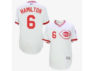 Cincinnati Reds 6 Billy Hamilton Flexbase Baseball Jersey White