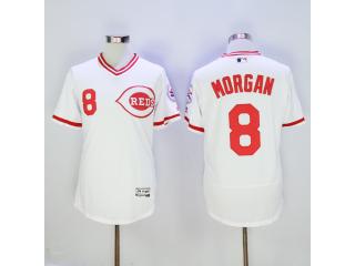 Cincinnati Reds 8 Joe Morgan Flexbase Baseball Jersey White
