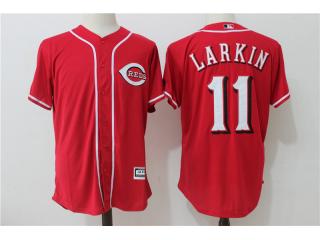 Cincinnati Reds 11 Barry Larkin Baseball Jersey Red Fans