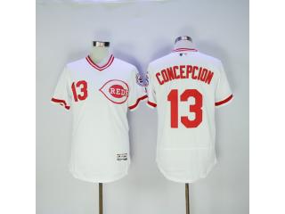 Cincinnati Reds 13 Dave Concepcion Flexbase Baseball Jersey White