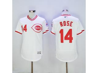 Cincinnati Reds 14 Pete Rose Flexbase Baseball Jersey White