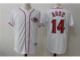 Cincinnati Reds 14 Pete Rose Baseball Jersey White Fans