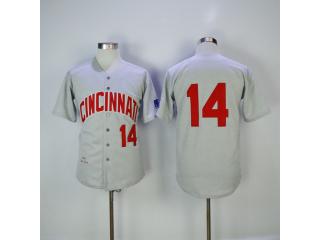 Cincinnati Reds 14 Pete Rose Baseball Jersey Gray Retro