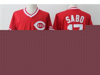 Cincinnati Reds 17 Chris Sabo Baseball Jersey Red retro net eye