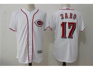 Cincinnati Reds 17 Chris Sabo Baseball Jersey White Fans