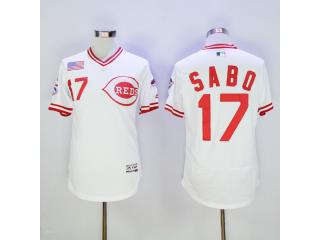 Cincinnati Reds 17 Chris Sabo Flexbase Baseball Jersey White