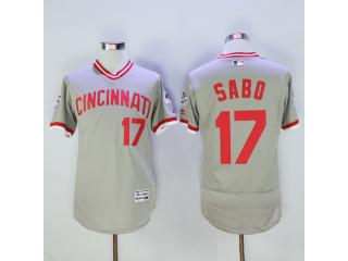 Cincinnati Reds 17 Chris Sabo Flexbase Baseball Jersey Gray