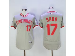 Cincinnati Reds 17 Chris Sabo Flexbase Baseball Jersey Gray