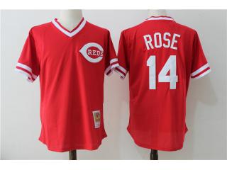 Cincinnati Reds 14 Pete Rose Baseball Jersey Red retro net eye