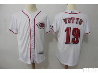 Cincinnati Reds 19 Joey Votto Baseball Jersey White Fans