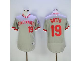 Cincinnati Reds 19 Joey Votto Flexbase Baseball Jersey Gray