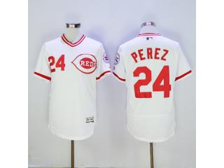 Cincinnati Reds 24 Tony Perez Flexbase Baseball Jersey White