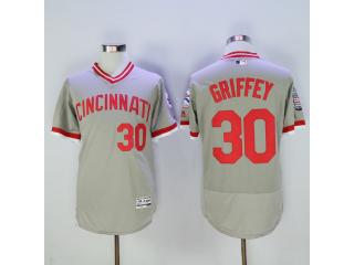 Cincinnati Reds 30 ken griffey jr Flexbase Baseball Jersey Gray