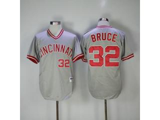 Cincinnati Reds 32 Jay Bruce Baseball Jersey Gray Retro