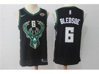 2017-2018 Nike Milwaukee Bucks 6 Eric Bledsoe Basketball Jersey Black Fan Edition