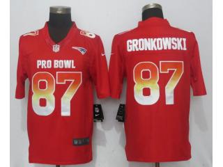 2018 All Stars New England Patriots 87 Rob Gronkowski Pro Bowl Limited Football Jersey Red