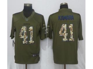 New Orleans Saints 41 Alvin Kamara Green Salute To Service Limited Jersey