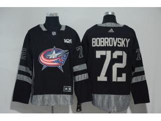 Adidas Columbus Blue Jacket 72 Sergei Bobrovsky Ice Hockey Jersey Black