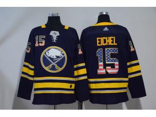 Adidas Buffalo Sabres 15 Jack Eichel Ice Hockey Jersey Navy Blue National flag