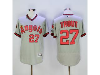 Los Angeles 27 Mike Trout Flexbase Baseball Jersey Gray