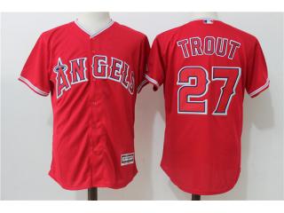 Los Angeles 27 Mike Trout Baseball Jersey Red Fans