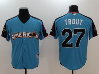 All star Los Angeles 27 Mike Trout Baseball Jersey Blue