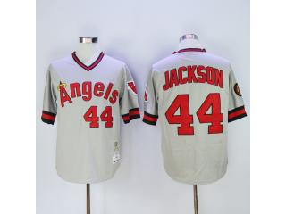 Los Angeles 44 Kevin Jackson Baseball Jersey Gray Retro