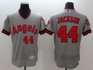 Los Angeles 44 Kevin Jackson Flexbase Baseball Jersey Gray