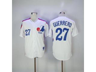 Montreal Expos 27 Vladimir Guerrero Baseball Jersey White Retro