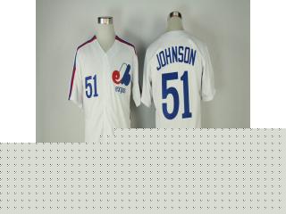 Montreal Expos 51 Randy Johnson Baseball Jersey White Retro