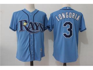 Tampa Bay Rays 3 Evan Longoria Baseball Jersey Blue Fans