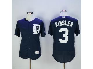 Detroit Tigers 3 Ian Kinsler Flexbase Baseball Jersey Navy Blue
