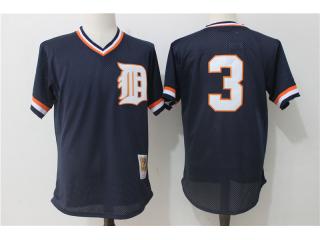 Detroit Tigers 3 Ian Kinsler Baseball Jersey Deep blue retro net eye