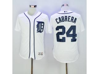 Detroit Tigers 24 Miguel Cabrera Flexbase Baseball Jersey White