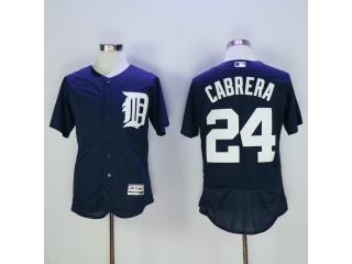 Detroit Tigers 24 Miguel Cabrera Flexbase Baseball Jersey Navy Blue