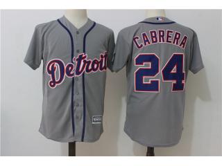 Detroit Tigers 24 Miguel Cabrera Baseball Jersey Gray Fans