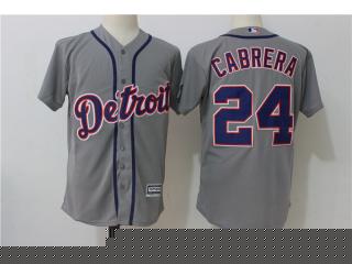 Detroit Tigers 24 Miguel Cabrera Baseball Jersey Gray Fans