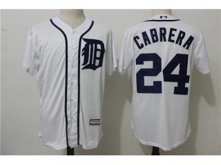 Detroit Tigers 24 Miguel Cabrera Baseball Jersey White Fans