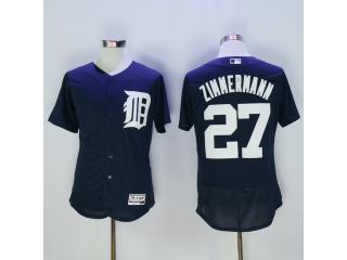 Detroit Tigers 27 Jordan Zimmermann Flexbase Baseball Jersey Navy Blue