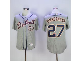 Detroit Tigers 27 Jordan Zimmermann Flexbase Baseball Jersey Gray