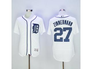 Detroit Tigers 27 Jordan Zimmermann Flexbase Baseball Jersey White