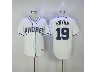 San Diego Padres 19 Tony Gwynn Baseball Jersey White Fans