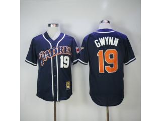 San Diego Padres 19 Tony Gwynn Baseball Jersey Blue Retro Fans