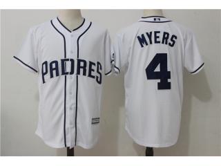 San Diego Padres 4 Wil Myers Baseball Jersey White Fans